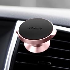 Автомобильный магнитный держатель на приборную панель или лобовое стекло Baseus SUER-B0R Small Ears Series Розового цвета
