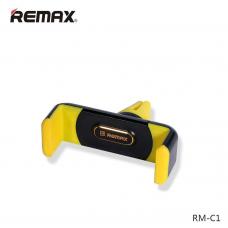 Автомобильный держатель смартфонов в воздуховод Remax RM-C01 Черный с желтым