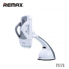Автомобильный держатель смартфонов на приборную панель или стекло Remax RM-C04 Белый с серым