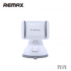 Автомобильный держатель смартфонов на приборную панель или стекло Remax RM-C06 Белый с серым
