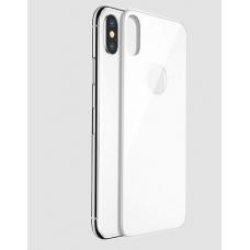 Белое защитное стекло Baseus 0.3mm на крышку корпуса  iPhone X