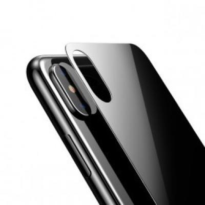 Защитное бронь стекло заднее на корпус Baseus 0.3mm для iPhone X Черное