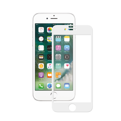 Защитное стекло Artoriz 0,33 мм 3D на весь экран для iPhone X Белая рамка