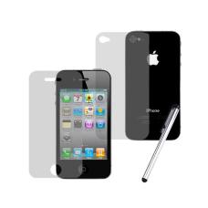 Защитное двухстороннее стекло Premium 2в1 для дисплея и корпуса iPhone 4, 4s