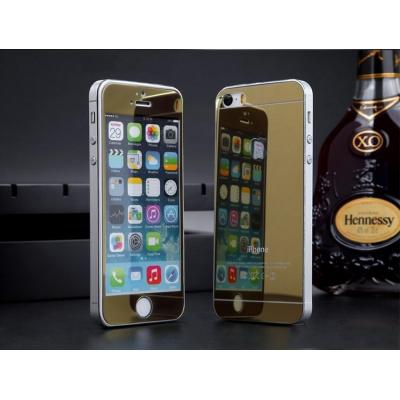 Защитное двухстороннее стекло Premium 2в1 для дисплея и корпуса iPhone 4, 4s Золотое