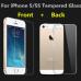 Защитное двухстороннее стекло Premium 2в1 для дисплея и корпуса iPhone 5, 5s, 5c, SE