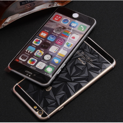 Защитное двухстороннее стекло Алмаз 2в1 для дисплея и корпуса iPhone 5, 5s Черное