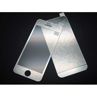 Защитное двухстороннее стекло Алмаз 2в1 для дисплея и корпуса iPhone 4, 4s Серебристое