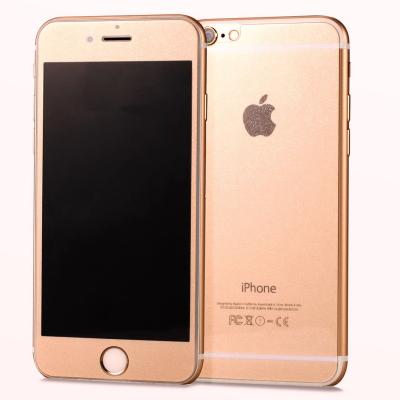Защитное стекло Lux 2в1 для дисплея и корпуса iphone 6, 6s Розовое золотое матовое