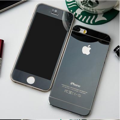 Защитное двухстороннее стекло Premium 2в1 для дисплея и корпуса iPhone 4, 4s Черное