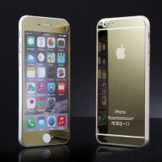 Защитное двухстороннее стекло Premium 2в1 для iPhone 7 Plus Золотое