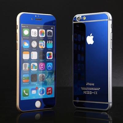 Защитные стекла на две стороны Premium 2в1 для iPhone 6, 6s Синего цвета
