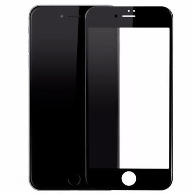 Защитное стекло 5D на iPhone 8 Plus с Черной рамкой