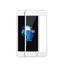 Защитное бронь стекло 9D Anti Blue Ray на iPhone 8 Plus с Белой рамкой