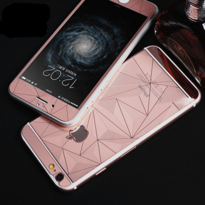 Бронь стекло двухстороннее Алмаз 2в1 для iPhone 6 Plus, 6s Plus Розовое золото