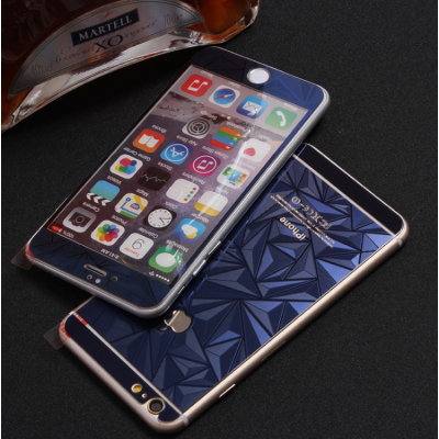 Бронь стекло двухстороннее Алмаз 2в1 для iPhone 8 Plus Синее