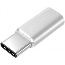 Переходник OTG для Type-C на Micro USB ISA TC 004 Серебристого цвета