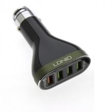 Автомобильное зарядное устройство LDNIO C701Q 7A с кабелем Micro USB на 4 USB выхода