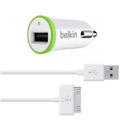 Belkin АЗУ 10W и кабель 1,2m 30 pin на iPhone 4, 4s Белого цвета