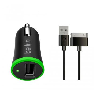 Belkin АЗУ 10W и кабель 1,2m 30 pin на iPhone 4, 4s Черного цвета