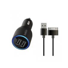 Belkin АЗУ 20W на 2 USB и кабель 1,2m 30 pin на iPhone 4, 4s Черного цвета