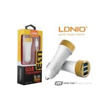 Автомобильное зарядное устройство LDNIO DL-C50 5.1А с кабелем Micro USB на 3 USB выхода