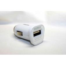 Автомобильный адаптер USB Remax 2.1A Белого цвета