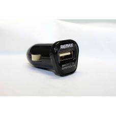 Автомобильный адаптер USB Remax 2.1A Черного цвета