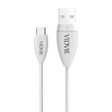 Кабель Micro USB Vidvie CB-402 1м Белого цвета 