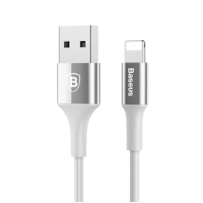 Кабель Lightning Baseus 100 см 2A Shining Cable With Jet Metal Серебристого цвета