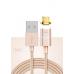 Магнитный кабель Lightning HOCO 120 см U16 2.4А Золотого цвета