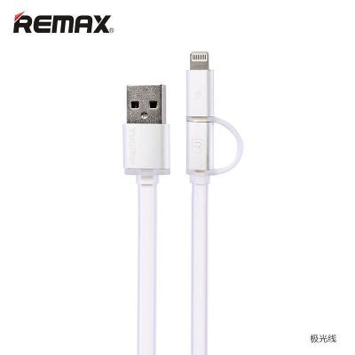 Кабель 2в1 lightning и Micro USB 100см Remax Aurora Белый