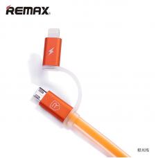 Кабель 2в1 lightning и Micro USB 100см Remax Aurora Белый