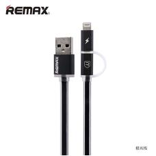 Кабель 2в1 lightning и Micro USB 100см Remax Aurora Черный