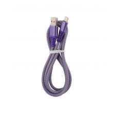 Кабель USB Zebra для iPhone Lightning 8 pin 1м Бело-фиолетового цвета