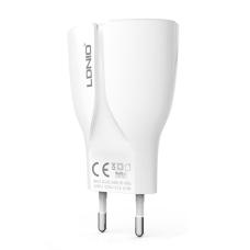 Адаптер сетевой LDNIO A2271 2USB 5V-2100mA с кабелем lightning в комплекте