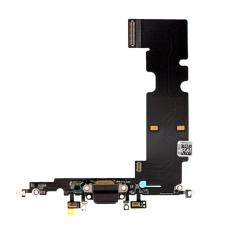 Системный нижний шлейф порта зарядки Apple iPhone 8 Plus, Черный оригинал