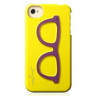 Чехол для iPhone 4/4S Очки (желтый)